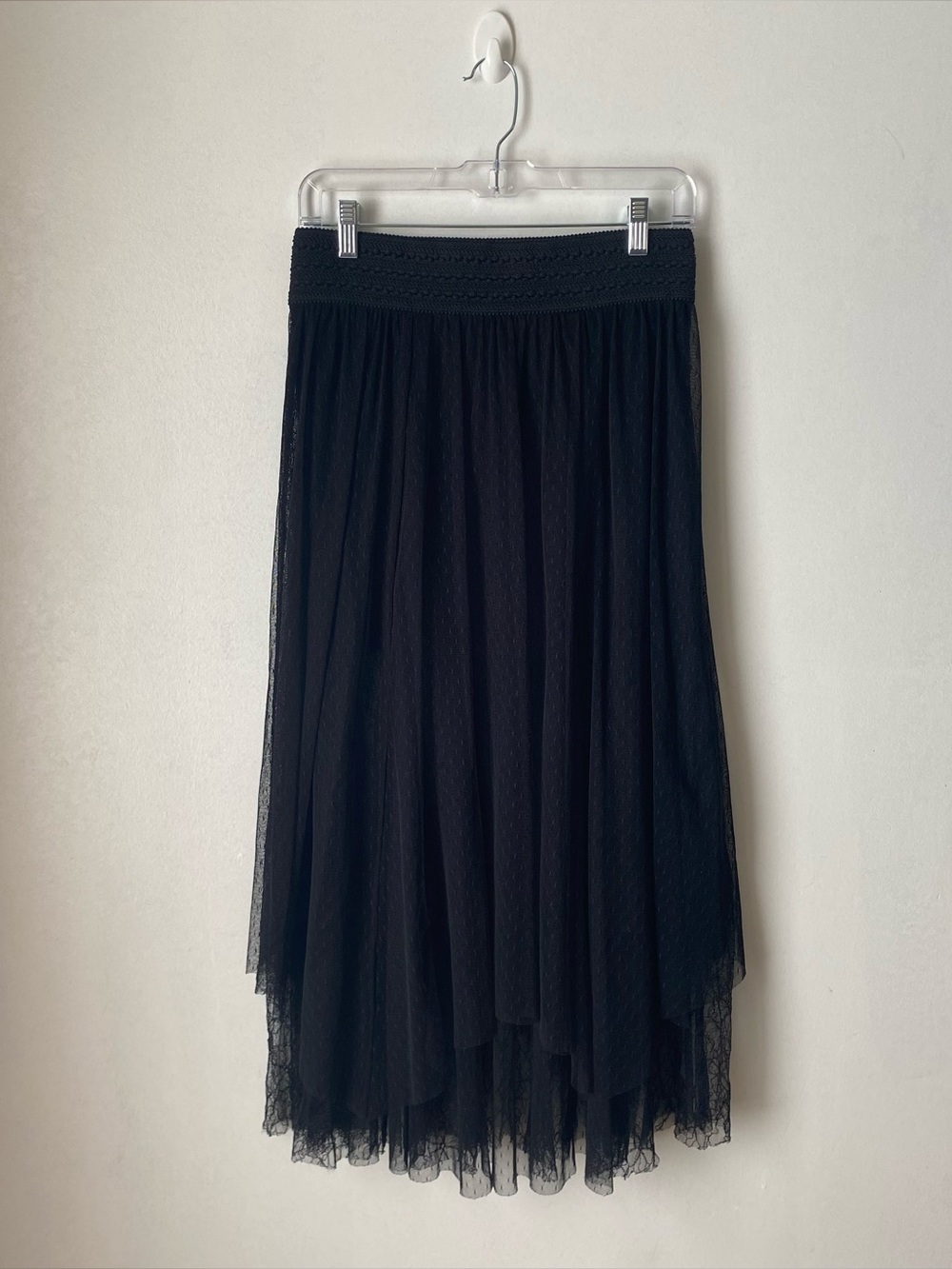 Free People black lace midi /maxi skirt - Picture 3 of 8